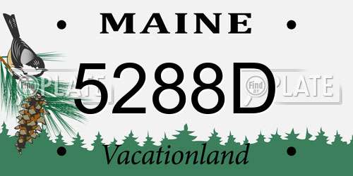 5288D Maine License Plate