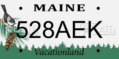 528AEK Maine License Plate