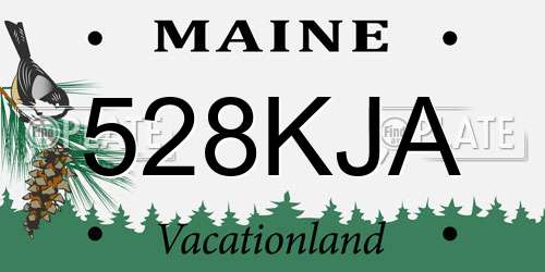 528KJA Maine License Plate