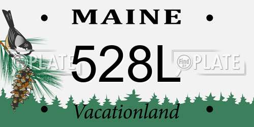 528L Maine License Plate