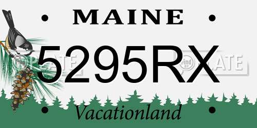 5295RX Maine License Plate