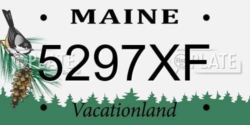 5297XF Maine License Plate