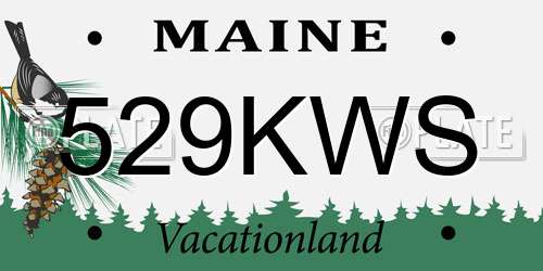 529KWS Maine License Plate