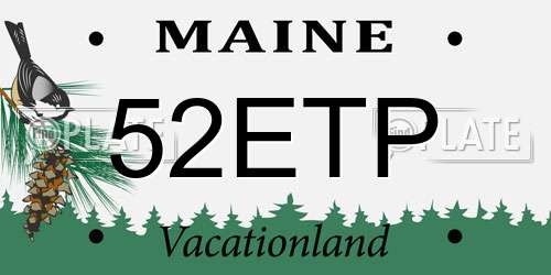 52ETP Maine License Plate
