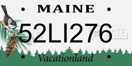 52LI276 Maine License Plate