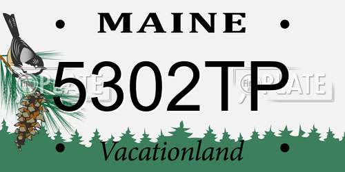 5302TP Maine License Plate