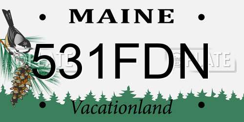 531FDN Maine License Plate
