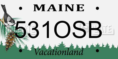 531OSB Maine License Plate