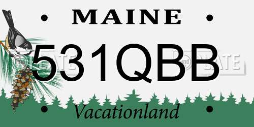 531QBB Maine License Plate
