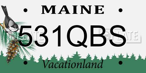 531QBS Maine License Plate