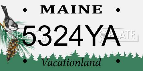 5324YA Maine License Plate