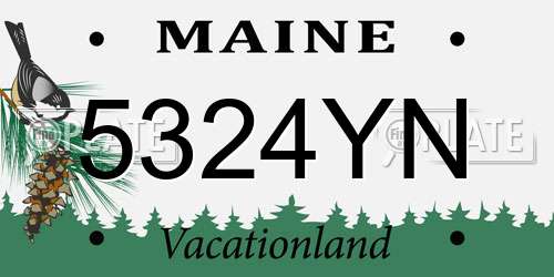 5324YN Maine License Plate