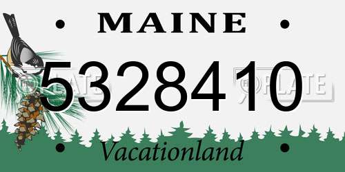 5328410 Maine License Plate