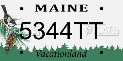 5344TT Maine License Plate