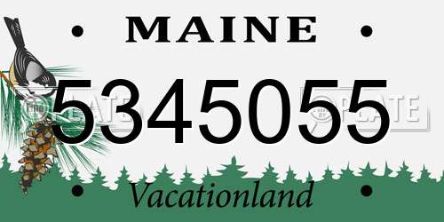 5345055 Maine License Plate