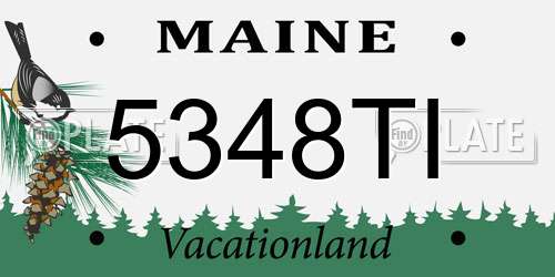 5348TI Maine License Plate