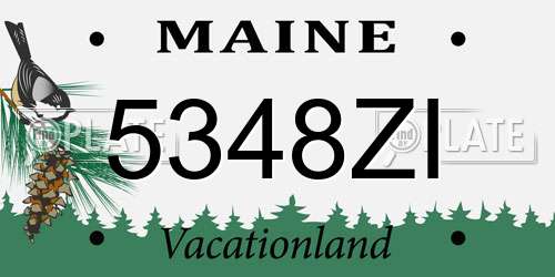 5348ZI Maine License Plate