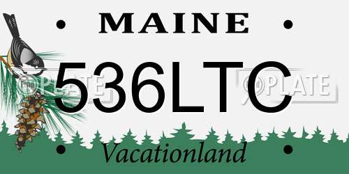 536LTC Maine License Plate