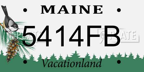 5414FB Maine License Plate