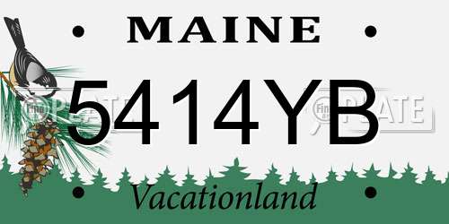5414YB Maine License Plate