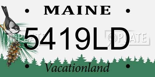 5419LD Maine License Plate