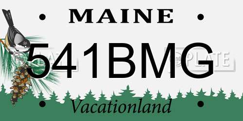 541BMG Maine License Plate
