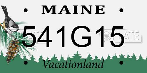 541G15 Maine License Plate
