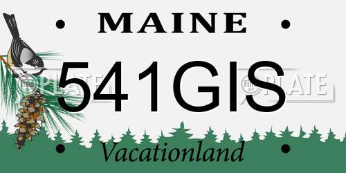 541GIS Maine License Plate