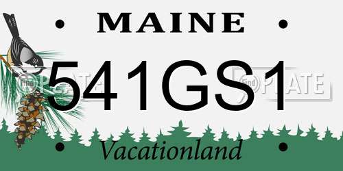 541GS1 Maine License Plate