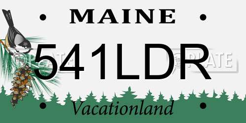 541LDR Maine License Plate