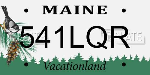 541LQR Maine License Plate