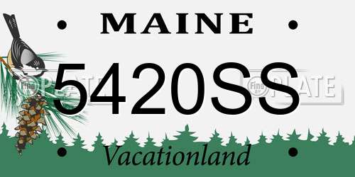 5420SS Maine License Plate