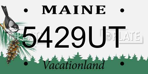 5429UT Maine License Plate
