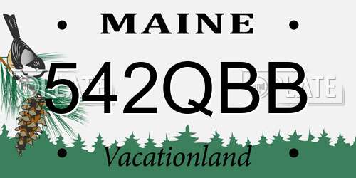 542QBB Maine License Plate