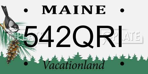 542QRI Maine License Plate