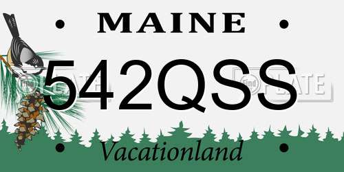 542QSS Maine License Plate