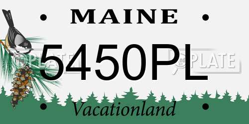 5450PL Maine License Plate