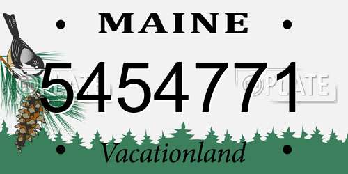 5454771 Maine License Plate
