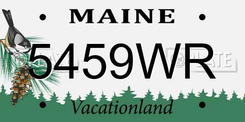 5459WR Maine License Plate