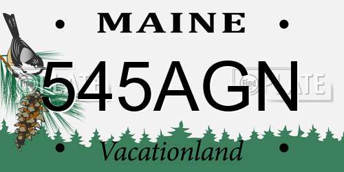 545AGN Maine License Plate