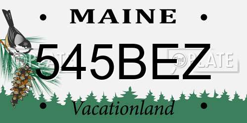 545BEZ Maine License Plate