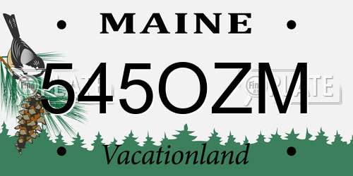 545OZM Maine License Plate