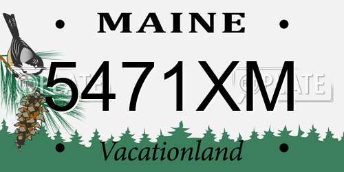 5471XM Maine License Plate