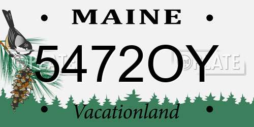 5472OY Maine License Plate