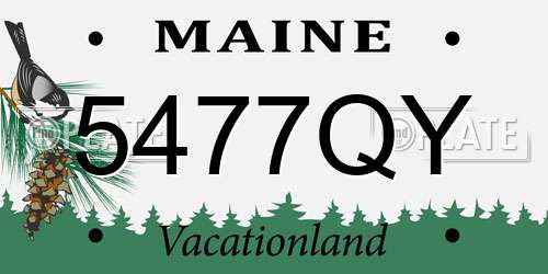 5477QY Maine License Plate