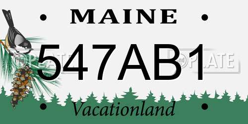 547AB1 Maine License Plate