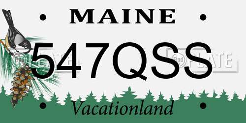 547QSS Maine License Plate