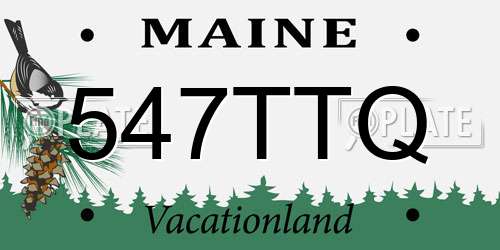 547TTQ Maine License Plate
