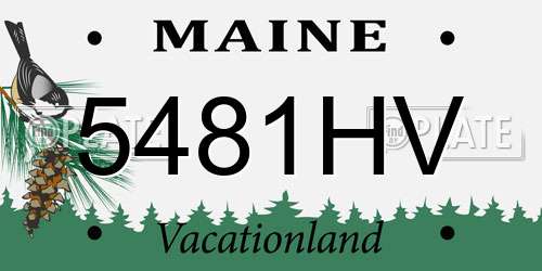 5481HV Maine License Plate