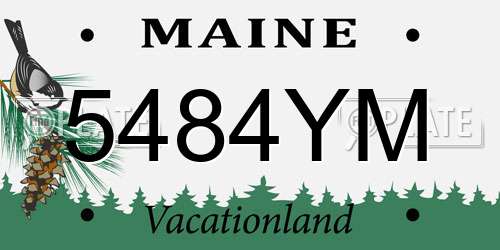 5484YM Maine License Plate